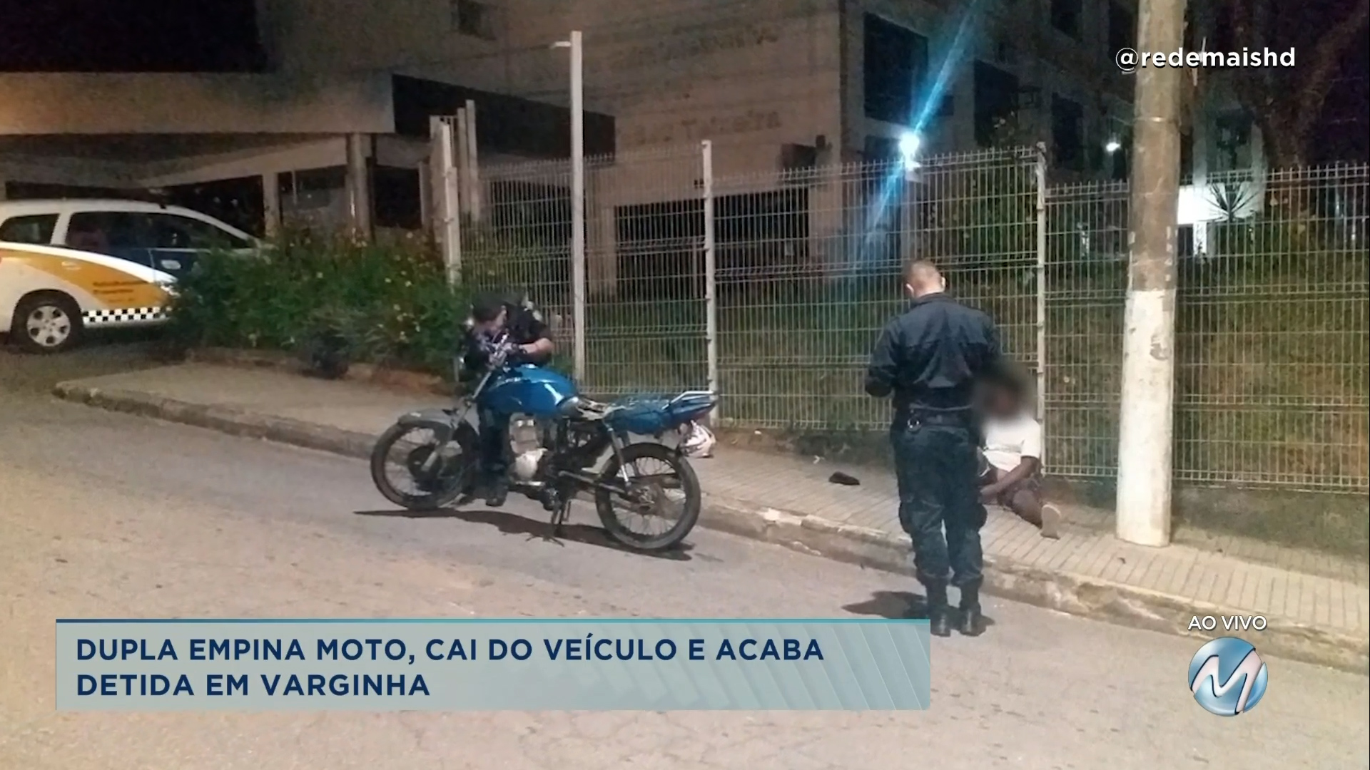 Dupla empina moto cai do veículo e acaba detida em Varginha Rede Mais