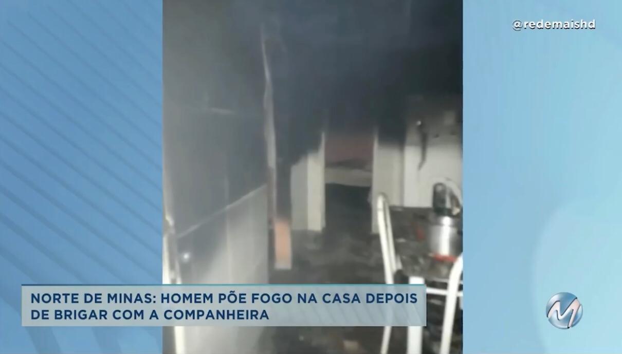 Francisco Sá: homem briga com a companheira e põe fogo em casa com o filho dentro