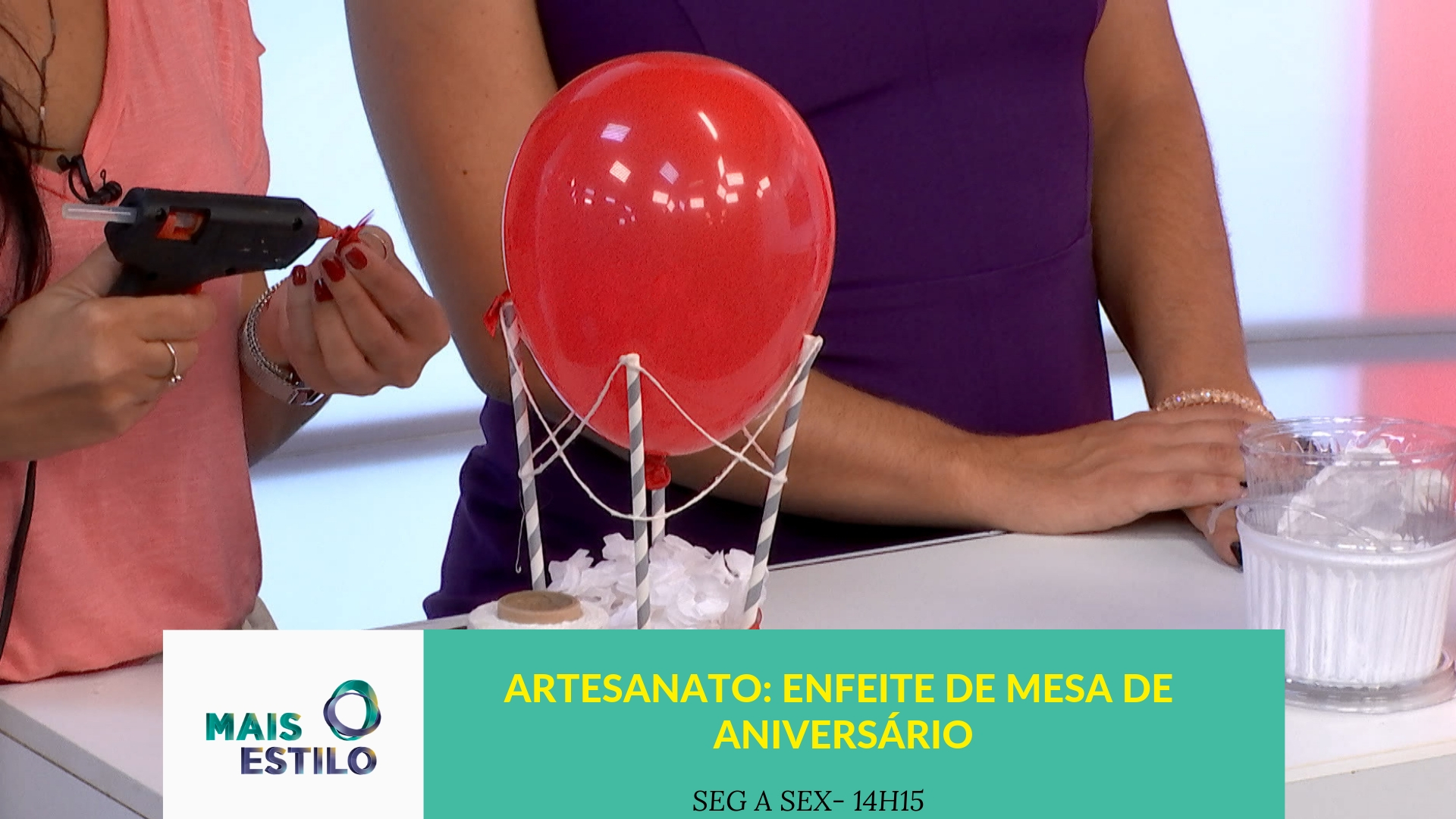Artesanato: enfeite de mesa de aniversário