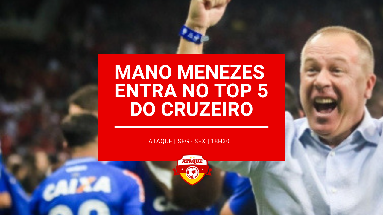 ATAQUE: Mano Menezes entra no top 5 do Cruzeiro