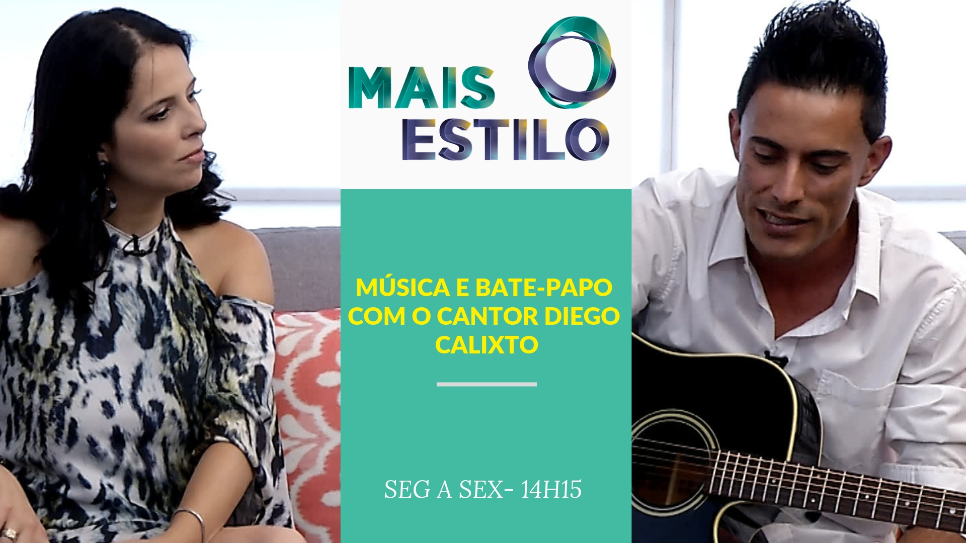 O cantor sertanejo Diego Calixto agita o estúdio