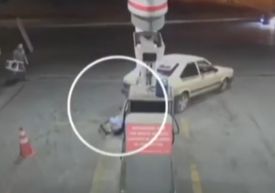 Frentista é atropelado por motorista que não quis pagar por combustível