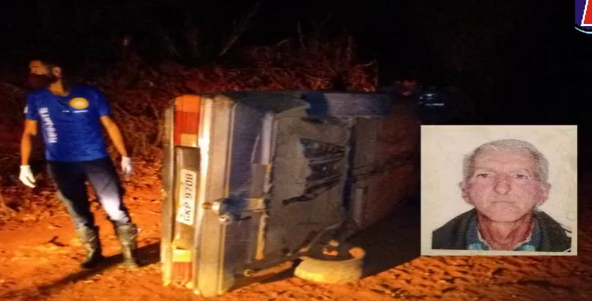 Carro capota na zona rural de Campos Gerais e motorista morre
