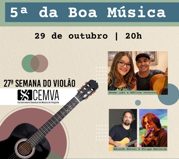 5ª DA BOA MÚSICA: hoje tem live às 20h nas redes sociais da Rede Mais