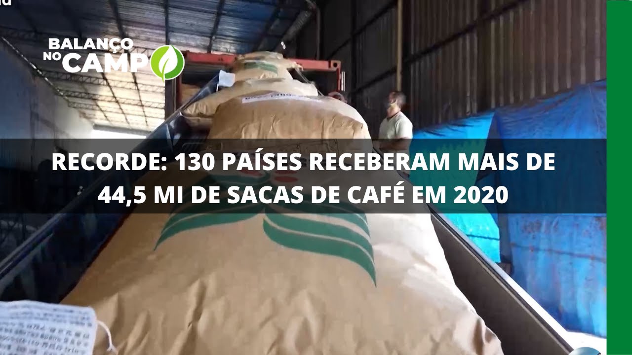 RECORDE: 130 PAÍSES RECEBERAM MAIS DE 44,5 MI DE SACAS DE CAFÉ EM 2020