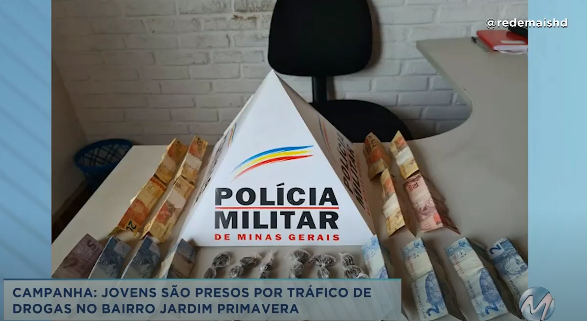 Jovens são presos por tráfico de drogas em Campanha