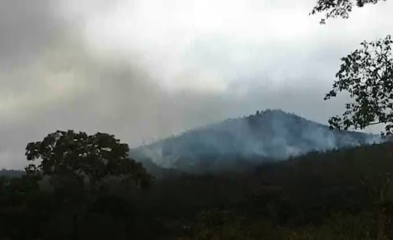 Incêndio destrói parte da Serra de Itumirim