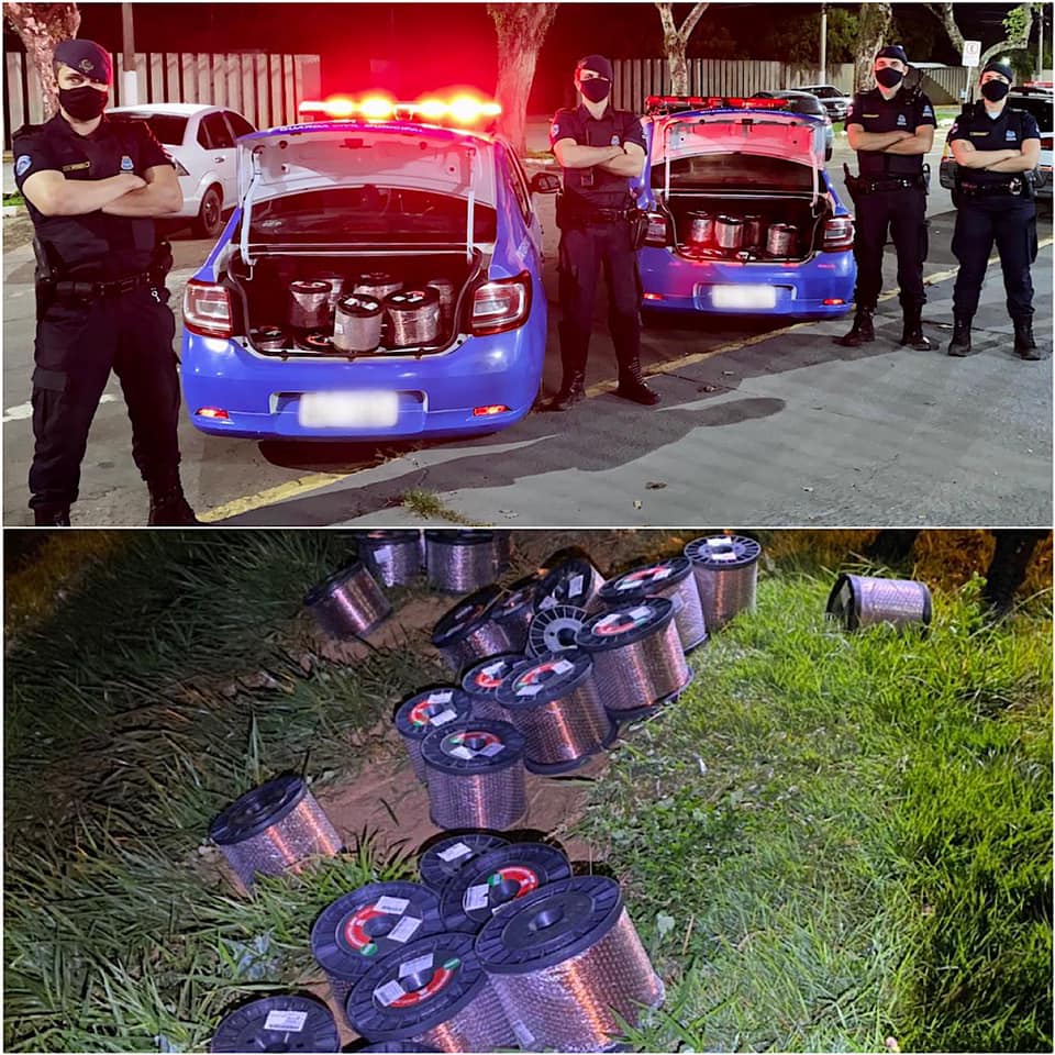 Guaxupé: Guarda Municipal recupera fios de cobre furtados