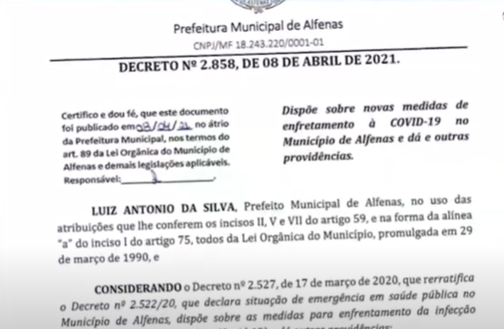 Alfenas: venda de bebidas alcoólicas está proibida na cidade