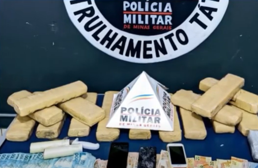 Pirapora: Polícia apreende 16 barras de maconha e prende 3 pessoas