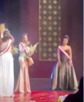 Fato curioso: miss tem coroa arrancada durante concurso