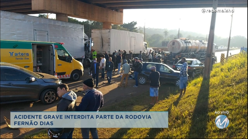 Acidente interdita parte da Rodovia Fernão Dias