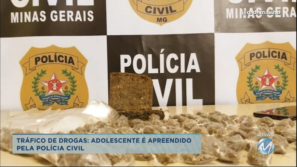 Tráfico de drogas: adolescente é apreendido pela Polícia Civil