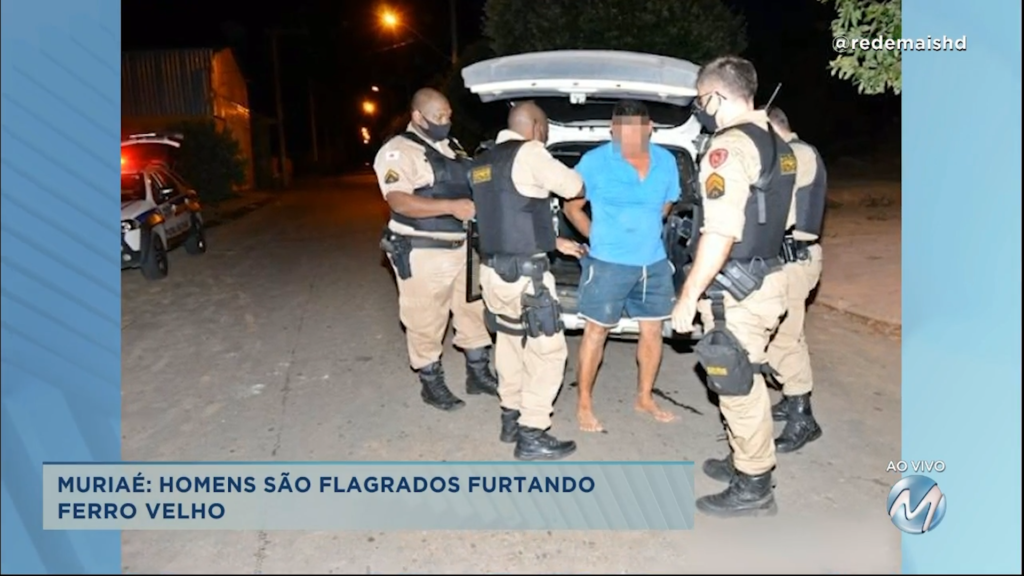 Muriaé: homens são flagrados furtando ferro velho