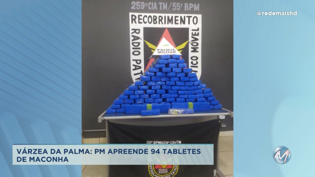 Várzea da Palma: Polícia Militar apreende tabletes de maconha