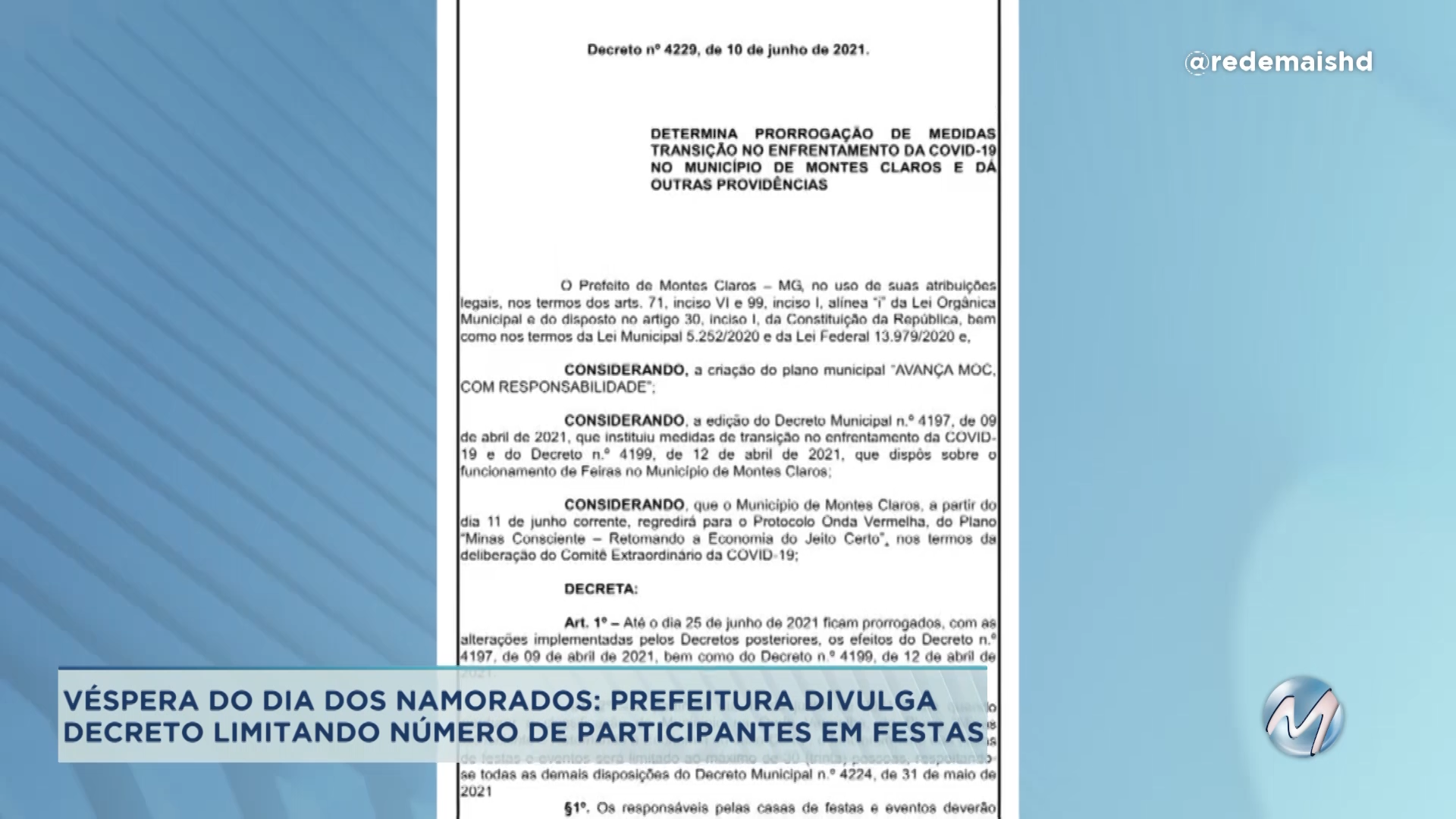 Às vésperas do Dia dos Namorados: prefeitura divulga decreto limitando número de pessoas em festas