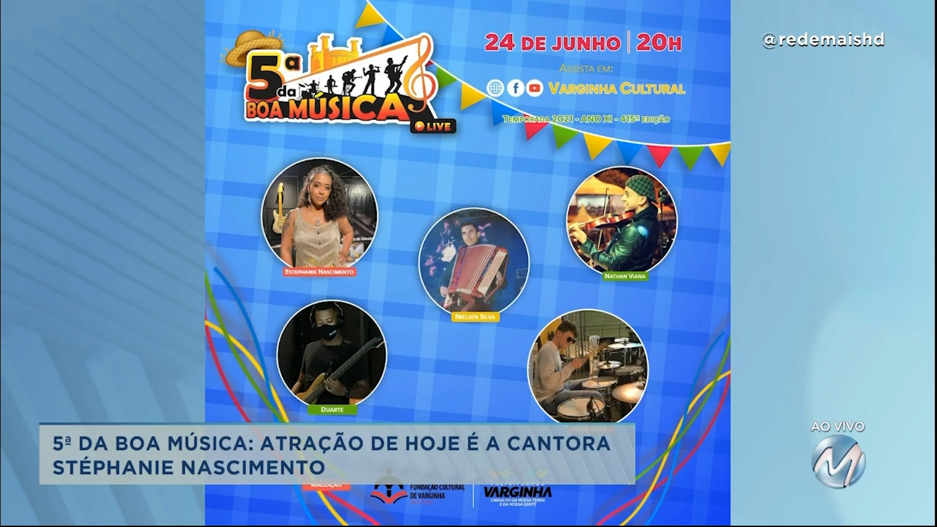5ª da Boa Música: Stéphanie Nascimento é a atração desta quinta-feira (24)