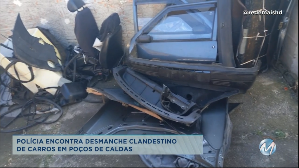 Poços de Caldas: polícia encontra desmanche clandestino de veículos