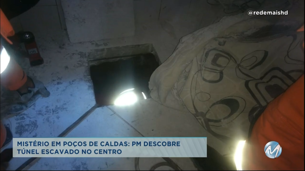 Mistério em Poços de Caldas: polícia investiga quem teria cavado túnel no centro da cidade