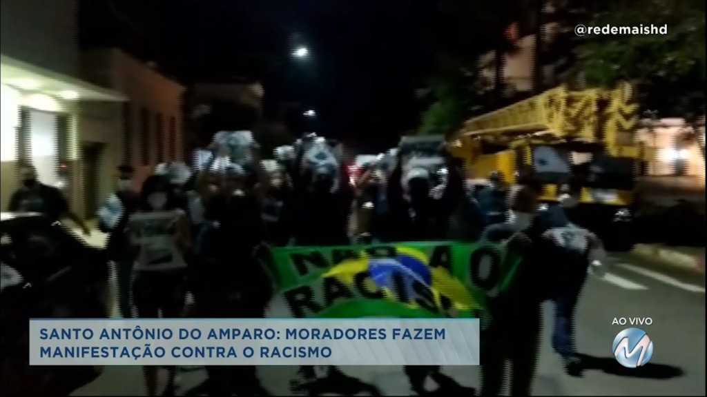 Santo Antônio do Amparo: moradores fazem manifestação contra o racismo