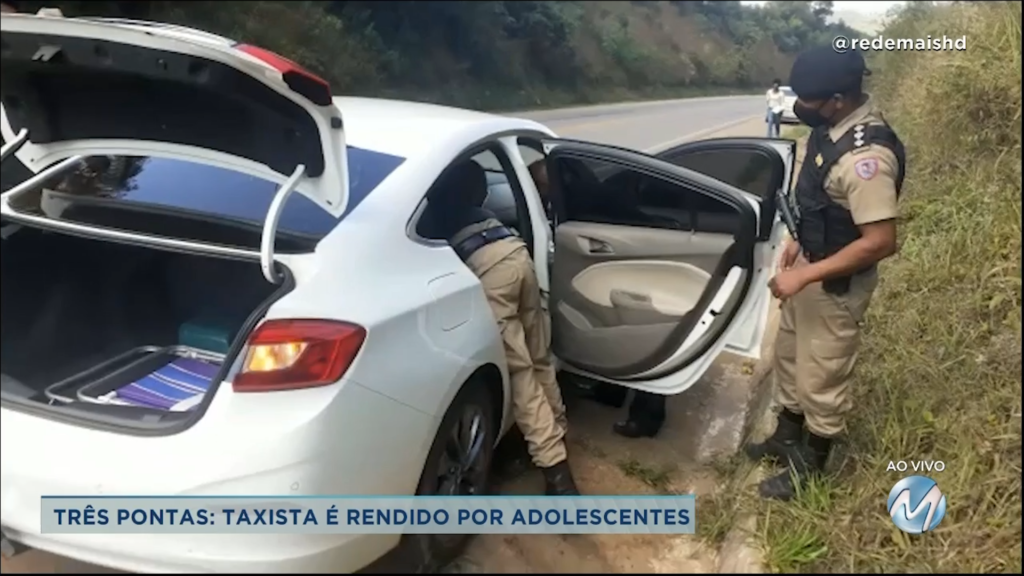 Três Pontas: taxista é rendido por adolescentes