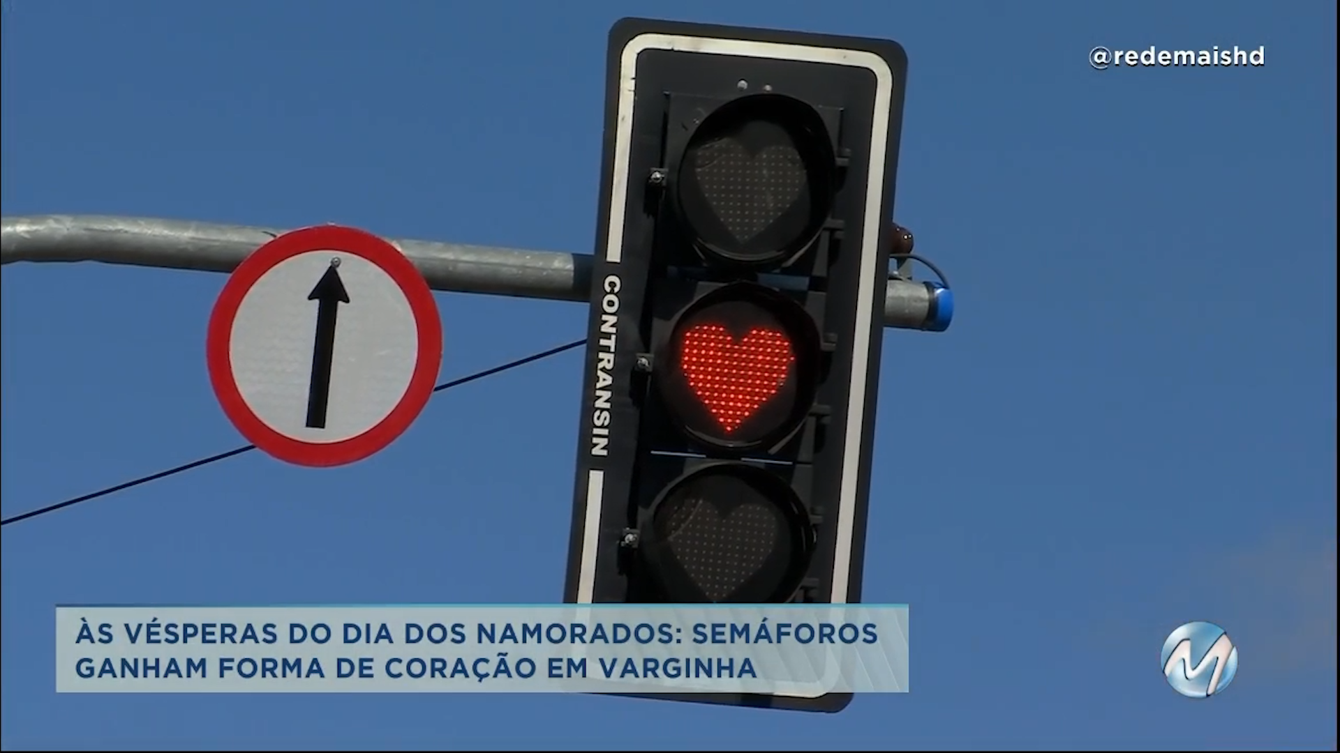 Dia dos Namorados: semáforos ganham forma de coração em Varginha