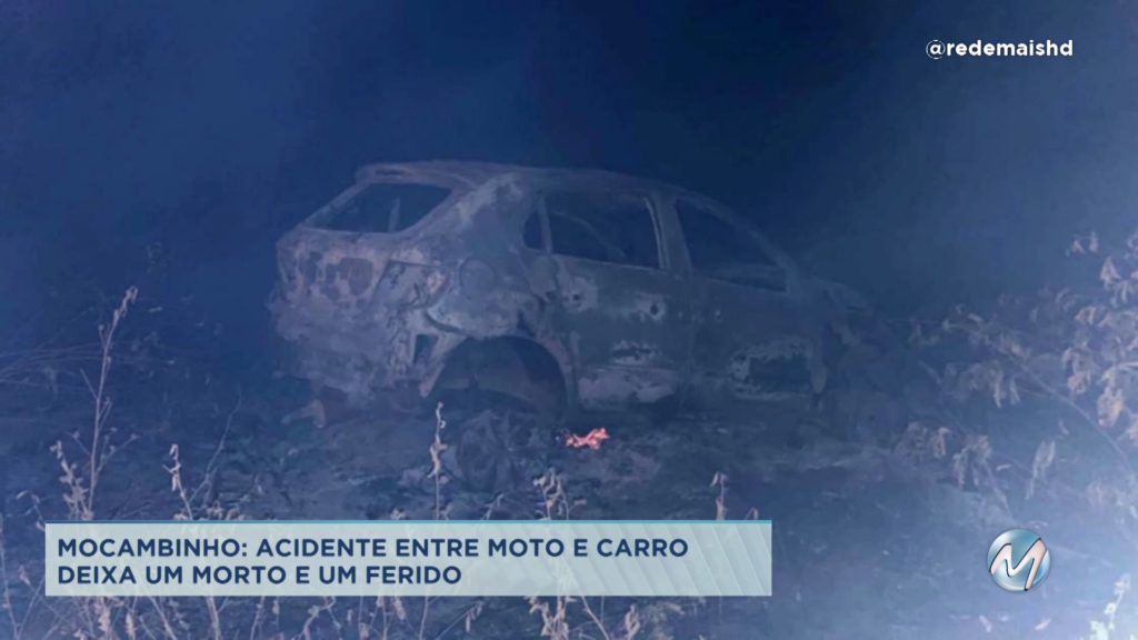 Acidente entre carro e moto deixa um morto e um ferido no Norte de Minas