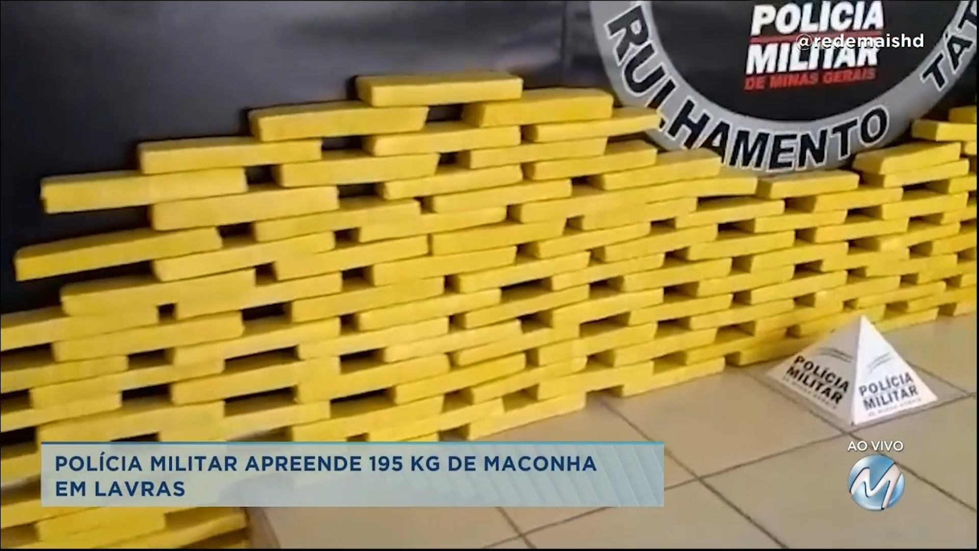 Polícia Militar apreende 195 kg de maconha em Lavras