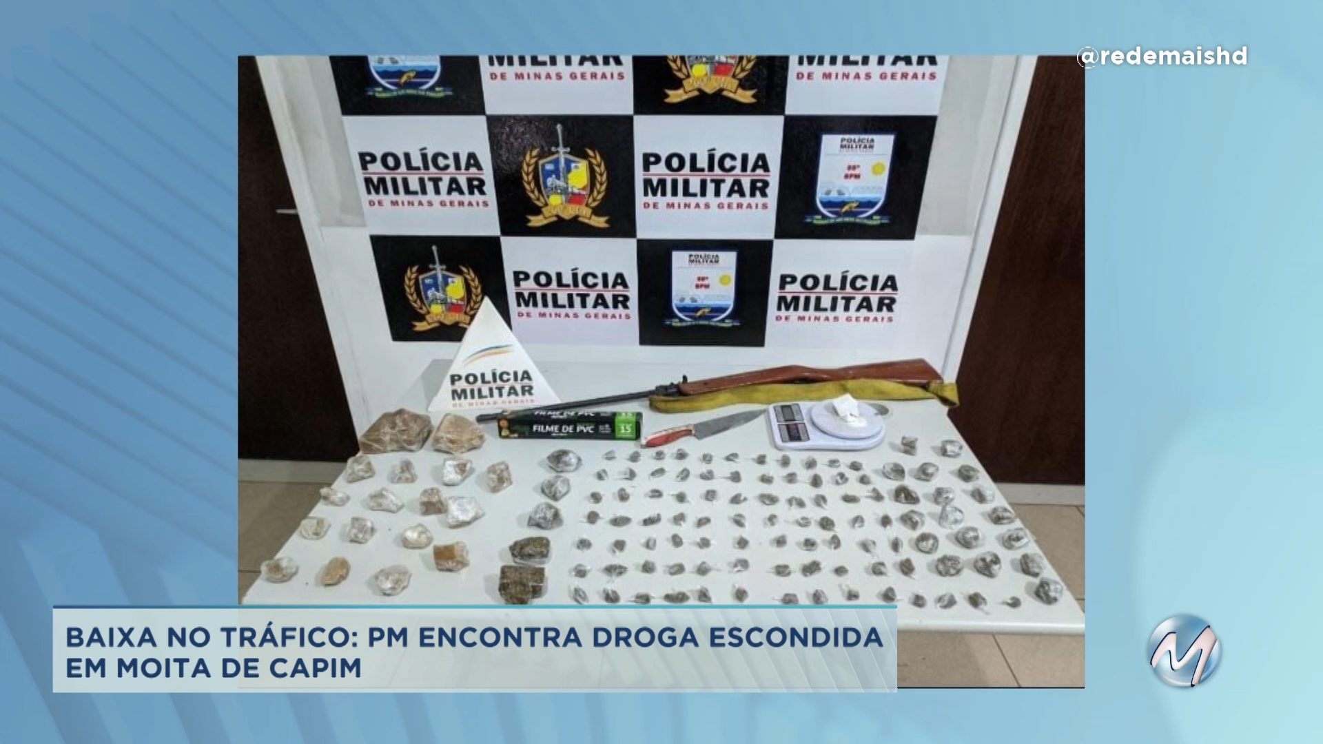 Baixa no tráfico: PM encontra droga escondida em moita