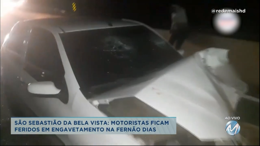 São Sebastião da Bela Vista: motoristas ficam feridos em engavetamento