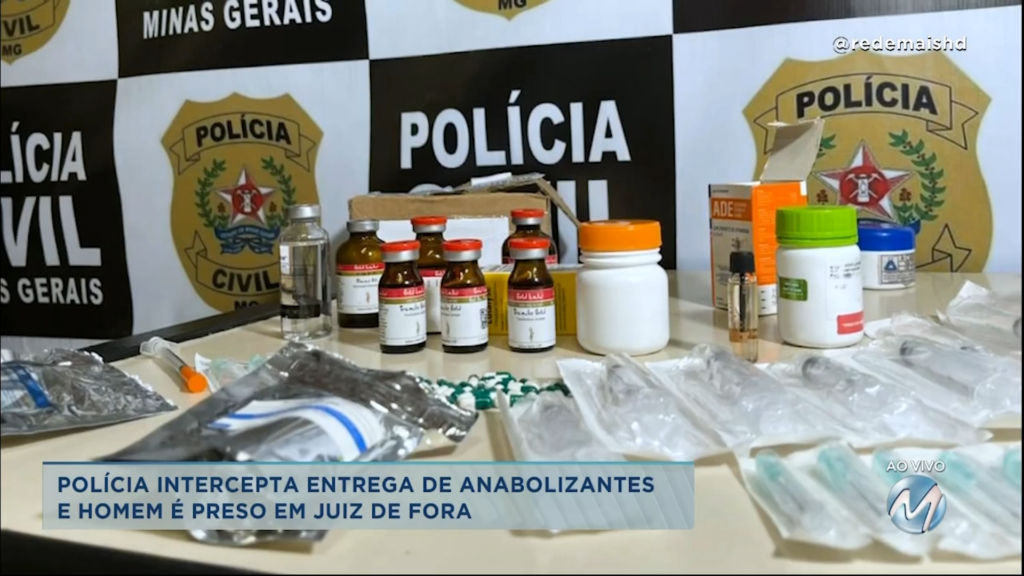 Polícia intercepta entrega de anabolizantes e homem é preso em Juiz de Fora