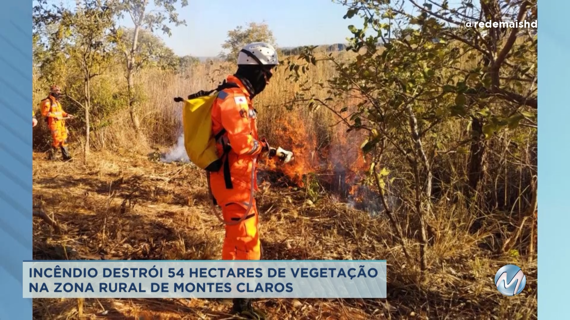 Incêndio destrói 54 hectares de vegetação na zona rural de Montes Claros