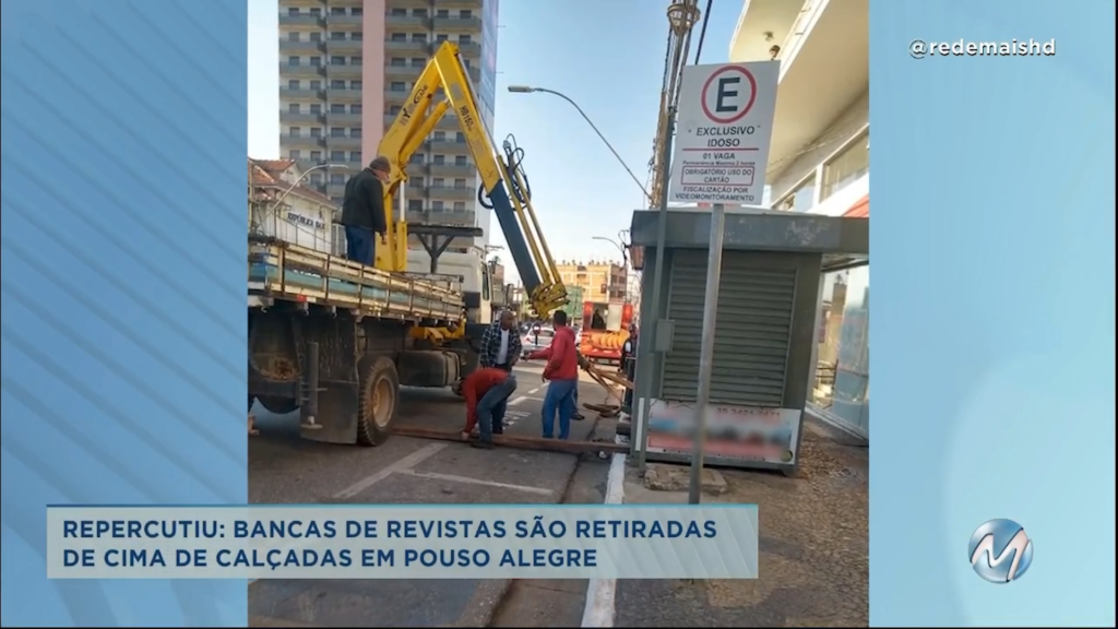 Caso repercutiu: bancas de revistas são retiradas da calçada em Pouso Alegre