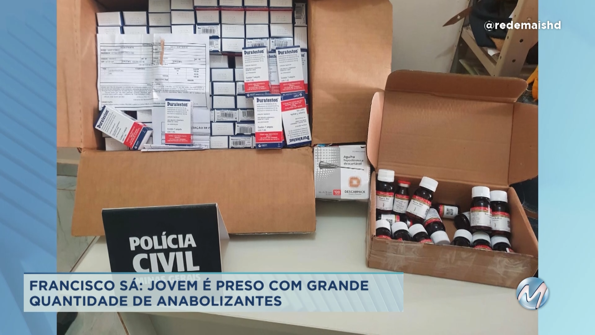 Francisco Sá: jovem é preso com grande quantidade de anabolizantes