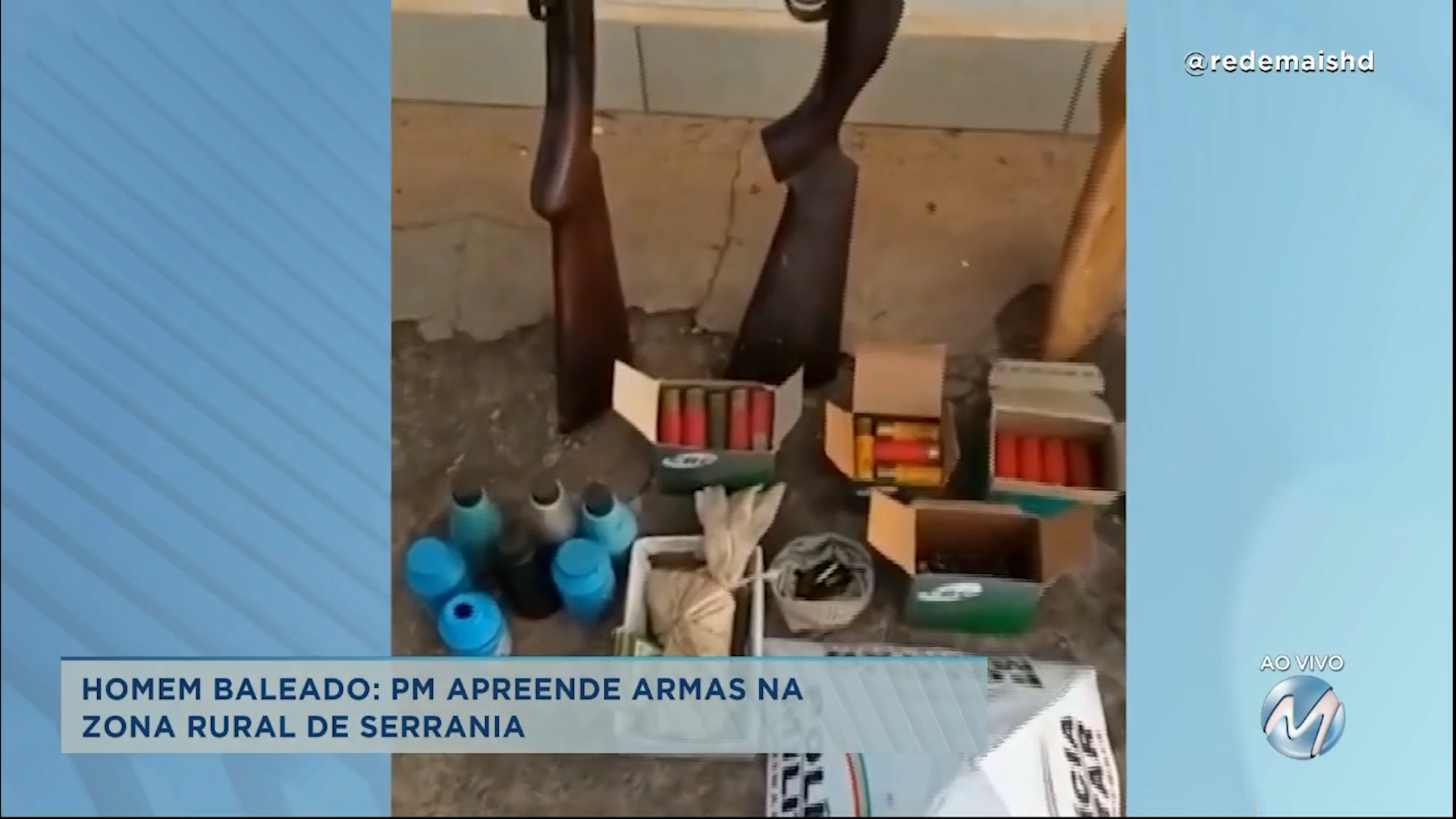 Homem baleado: PM apreende armas em Serrania