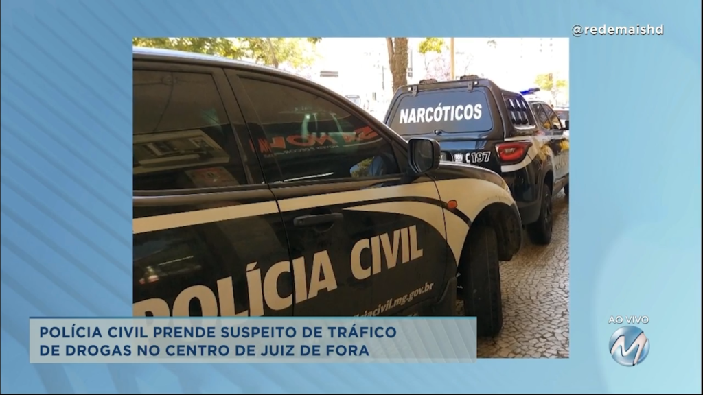 Polícia Civil prende suspeito de tráfico de drogas em Juiz de Fora