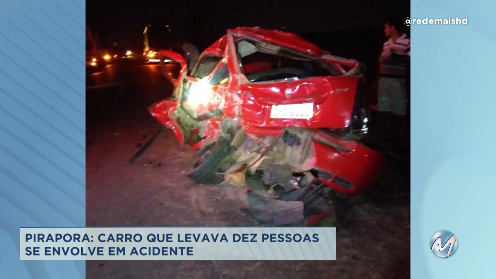 Pirapora: carro que levava 10 pessoas se envolve em acidente