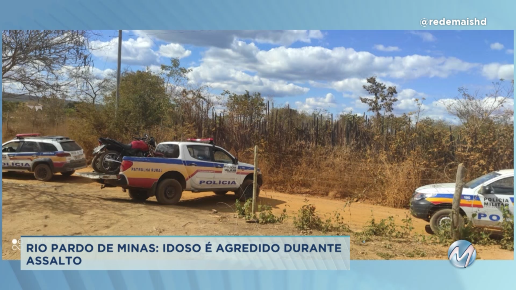 Idoso é agredido durante assalto em Rio Pardo de Minas