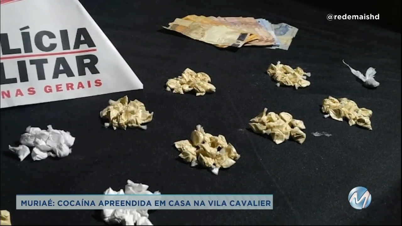 Muriaé: cocaína é encontrada e apreendida dentro de uma casa