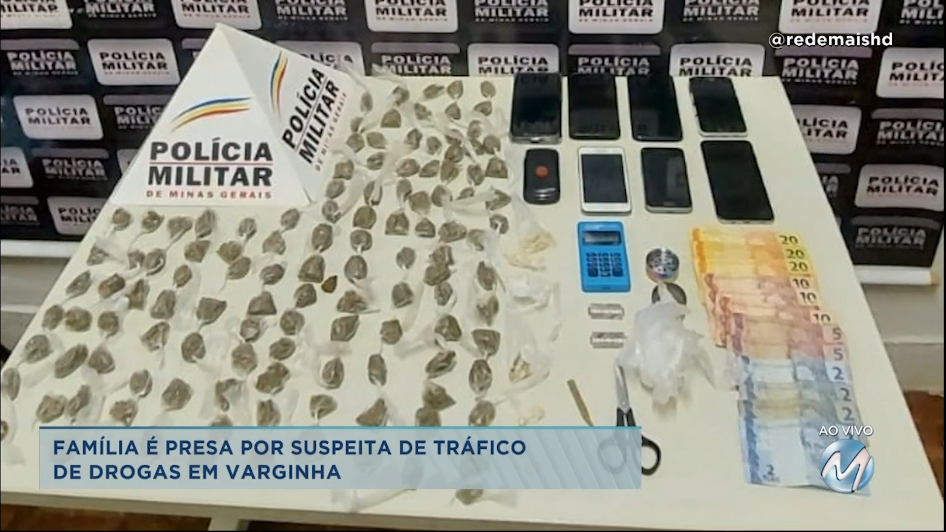 Família é presa por envolvimento com o tráfico