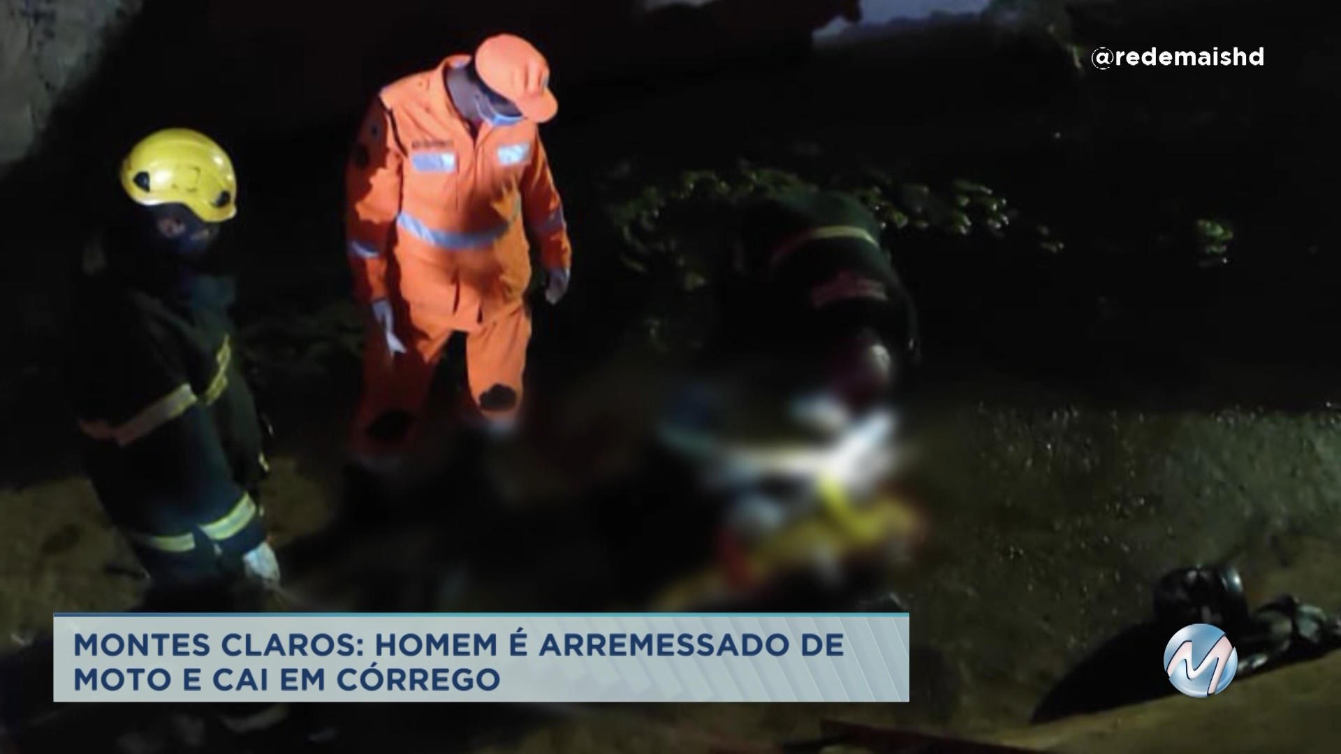 Motociclista fica ferido depois de cair em córrego em Montes Claros
