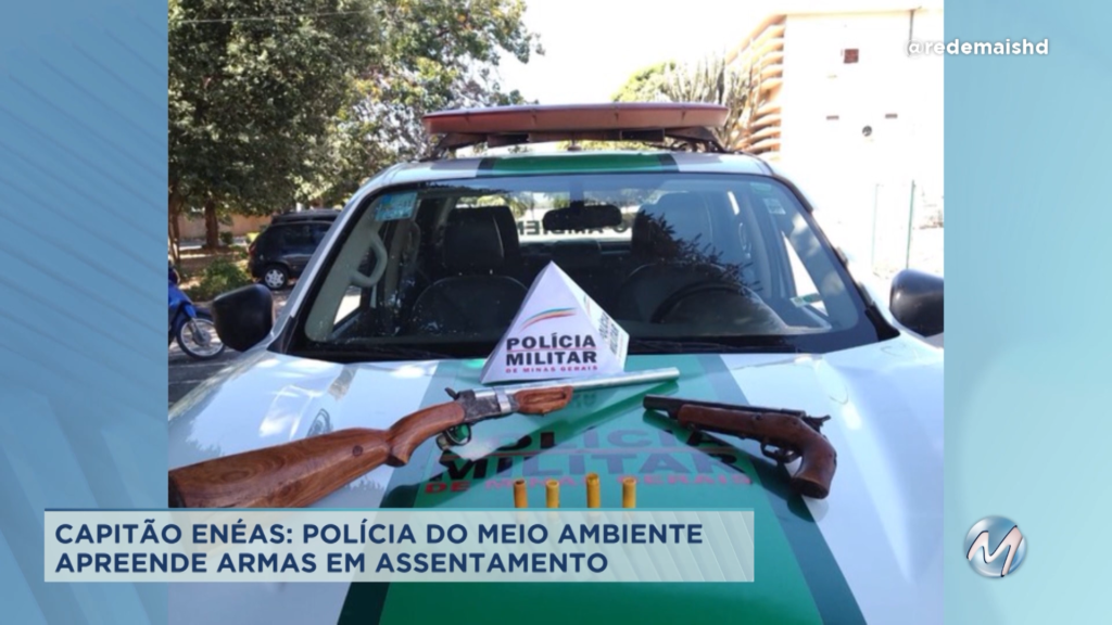 Capitão Enéas: Polícia do Meio Ambiente apreende armas