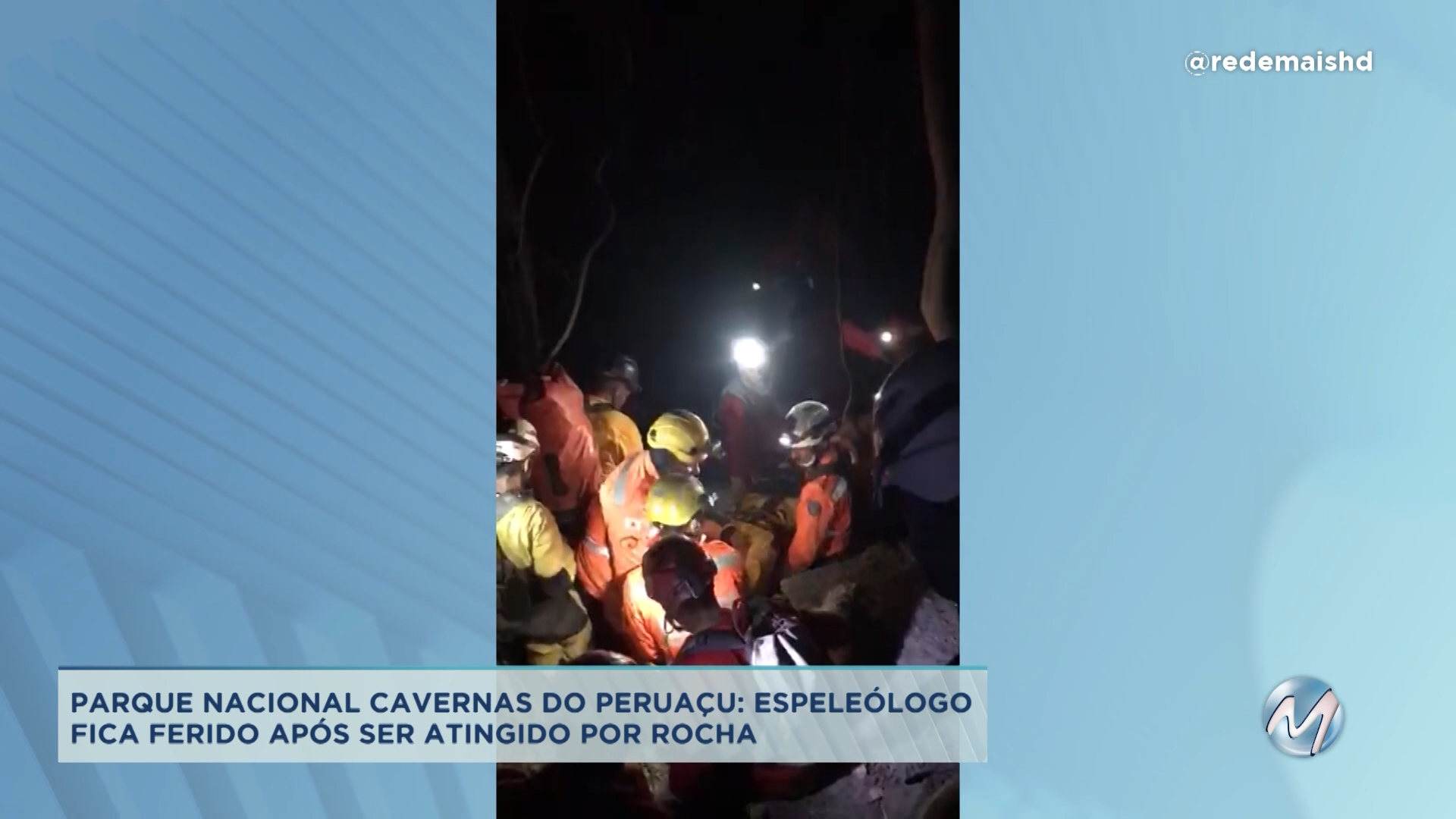 Especialista fica ferido depois de ser atingido por rocha