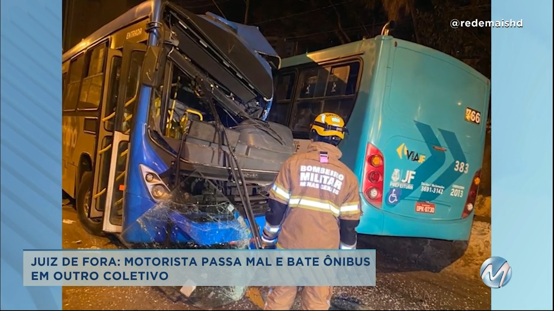 Juiz de Fora: motorista passa mal e bate ônibus em outro coletivo