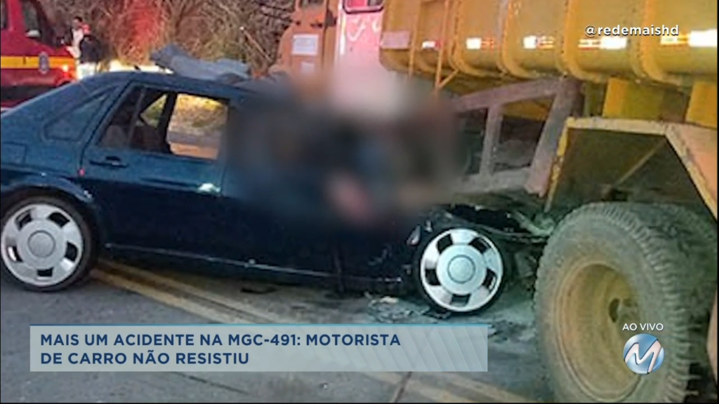 Mais um acidente na MGC-491: motorista do carro morreu