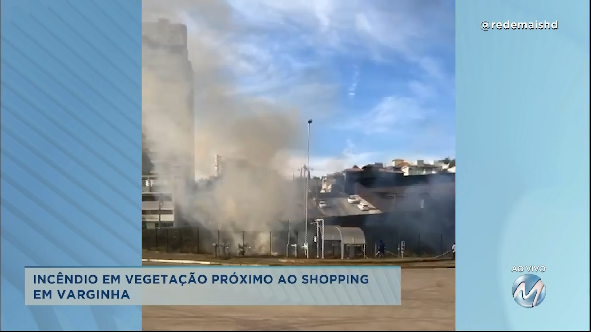 Susto: incêndio em vegetação próximo ao shopping em Varginha