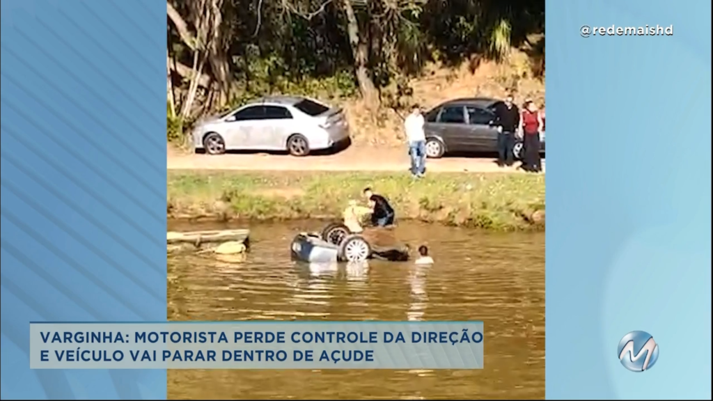 Susto em pesqueiro: médica consegue salvar vida de ocupante de veículo que caiu em açude