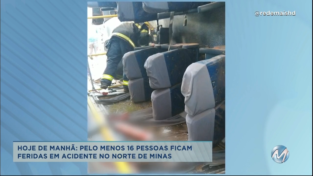 Pelo menos 16 pessoas ficam feridas em acidente no Norte de Minas