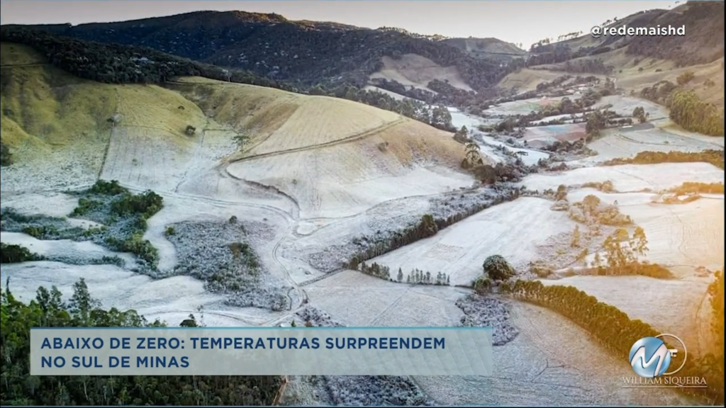 Recorde de frio no Sul de Minas: cidades registram temperaturas negativas