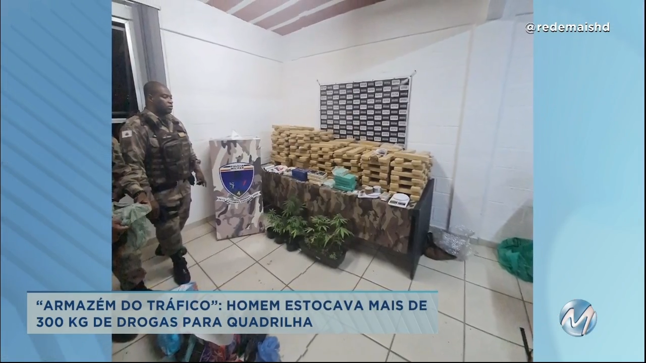 “Armazém do tráfico”: homem estocava mais de 300 quilos de drogas em Juiz de Fora